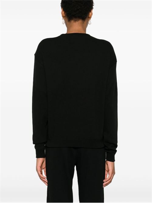 Felpa girocollo Polo Ralph Lauren da donna nera in cotone con Pony ricamato POLO RALPH LAUREN | 211935582011
